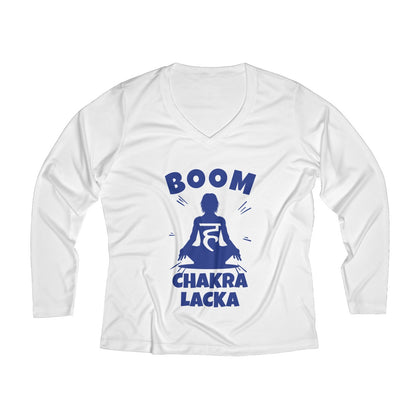 Boom Chakra Lacka | Women's Long Sleeve Performance V-neck Tee