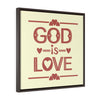 God Is Love Red | Framed Gallery Canvas