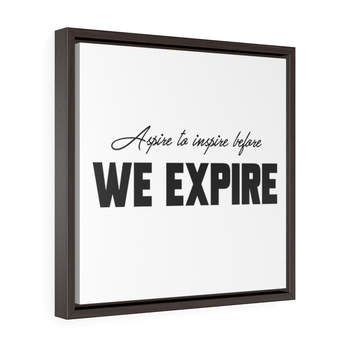 Aspire To Inspire Before We Expire | Framed Gallery Canvas