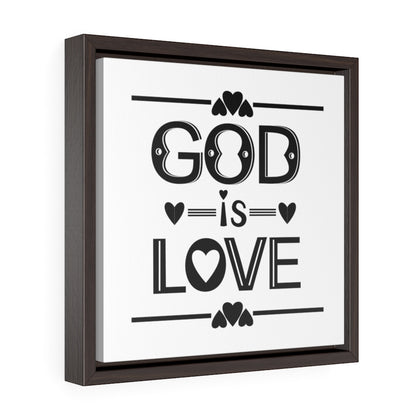 God Is Love Black | Framed Gallery Canvas