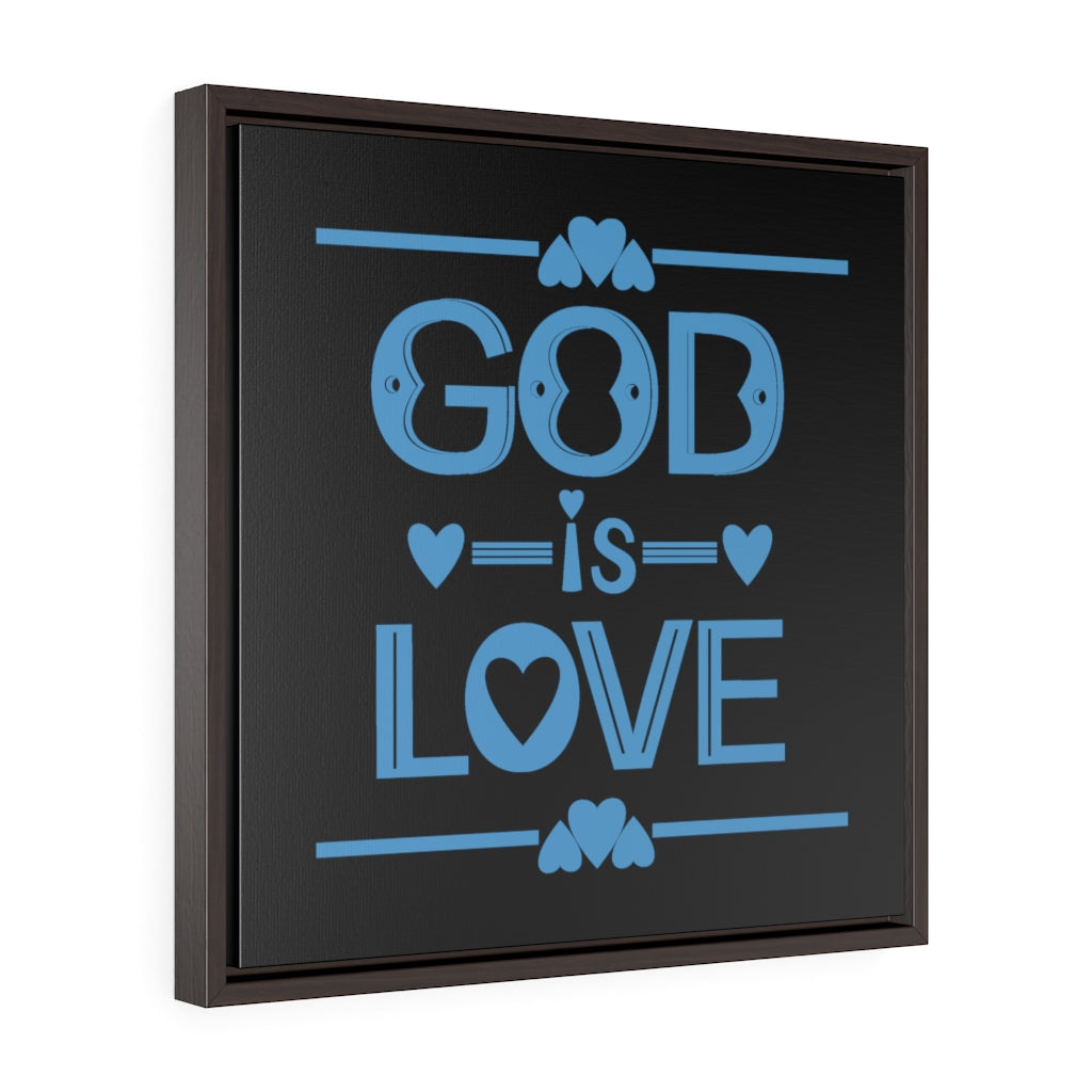 God Is Love Blue | Framed Gallery Canvas