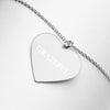 Grateful | Engraved Heart Necklace